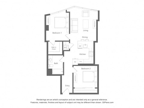 the floor plan of the apartment